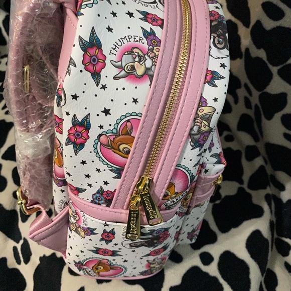 Bambi thumper flower tattoo loungefly backpack - Picture 4 of 5